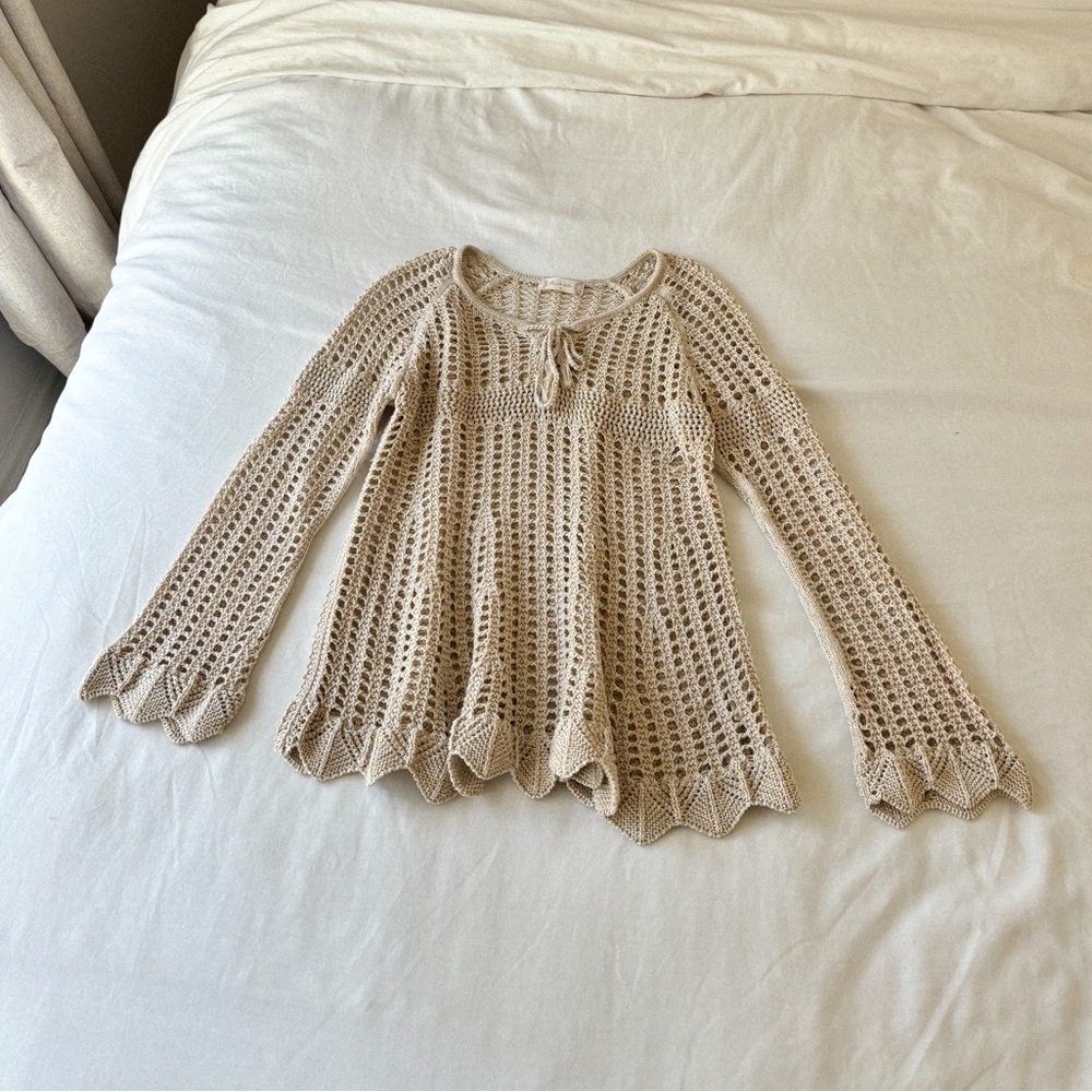 Open Knit Crochet Sweater